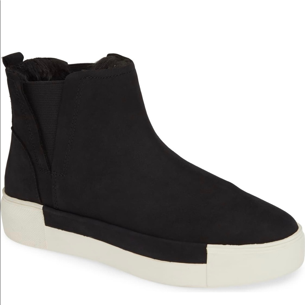 JSlides Val Faux Fur Platform Sneaker 9.5